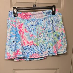 Lilly Pulitzer Blue and Pink Mini Skirt